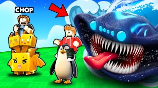 ROBLOX CHOP AND FROSTY PLAY PET EATING SIMULATOR [upl. by Cavallaro]