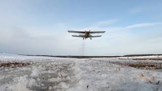 Beautiful takeoff of the Antonov AN2 biplane from a dirt runway to the operator [upl. by Isma764]