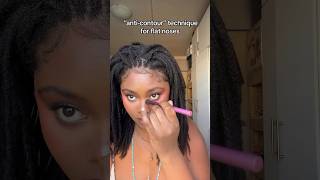 The “Anti Contour” Technique for a Flat Nose Bridge makeup nosecontour contour makeuptutorial [upl. by Eitsyrk]