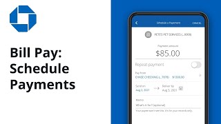 How to Schedule a Payment in Bill Pay  Chase [upl. by Nollat]