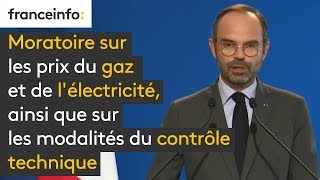 Moratoire sur les prix du gaz et de lélectricité ainsi que sur les modalités du contrôle technique [upl. by Wash]