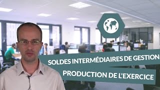 Les soldes intermédiaires de gestion la production de lexercice  BTS Ci [upl. by Anastos295]