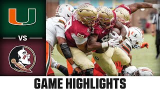 Miami vs Florida State Game Highlights  2023 ACC Football [upl. by Deppy]