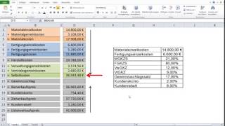 Differenzkalkulation Zuschlagskalkulation Industriekaufleute Aufgabe 2 [upl. by Levina]