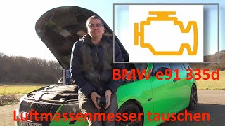 BMW e91 335d Luftmassenmesser tauschen [upl. by Abramson]