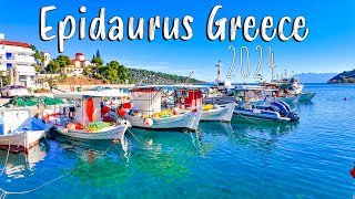 Epidaurus Greece a silent walking tour and epic drone shots of Ancient Epidaurus Greece 2024 [upl. by Lundberg]