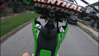 DIRTBIKE STREET WHEELIE PRACTICE KX450F [upl. by Brace]