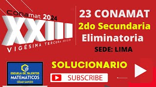 CONAMAT ELIMINATORIA 2024  2DO SECUNDARIA  LIMA [upl. by Brass]