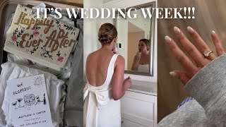 VLOG its wedding week 💍 wedding prep nails makeup trial Lulus wedding dress amp travelling to FL [upl. by Tingey400]