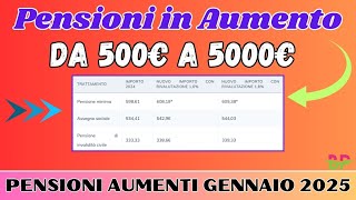 💰700 Euro ➜ 🔥 AUMENTI PENSIONI 16 ECCO I NUOVI IMPORTI 💸 TABELLA 🤑 [upl. by Theodore756]