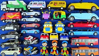 New Collection of Model Toy Car Collection City Sanitation Truck Ambulance School Bus Police Car [upl. by Laeno194]