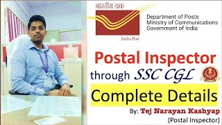 Inspector of Post through SSC CGL complete details by Tej Narayan Kashyap [upl. by Benedetta]