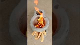 Make a wood stove from old plastics 🏕️ [upl. by Sullecram]