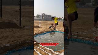 Long jump training in water  longjump [upl. by Enylrac519]