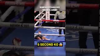 Seniesa Estrada KOs Miranda Adkins shorts [upl. by Hettie]