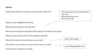 BTEC Applied Science Unit 2 Calorimetry 3 The Report [upl. by Angelita]