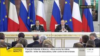 France Russie 2013  Entre Hollande et Poutine ça sent le gaz  280213 [upl. by London]