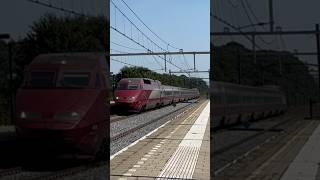 Eurostar passes Tilburg Reeshof with 4 horns rare [upl. by Pack]