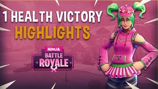 1 Health Victory  Fortnite Battle Royale Highlights  Ninja [upl. by Enoob]