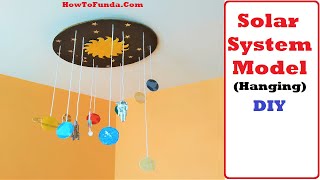 solar system model for science fair exhibition  diy at home easily  roof hanging  craftpiller [upl. by Neron]