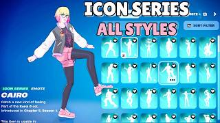 ALL ICON SERIES EMOTES amp TIKTOK DANCES GWENPOOL [upl. by Iel]