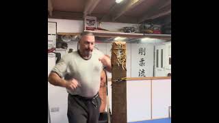 MAKIWARA training for conditioning and impact iogkfinternational9889 karate makiwara gojuryu [upl. by Eelhsa]