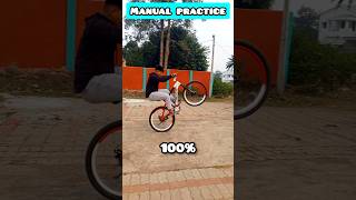 Manual practice 20 40 70 100 stunt manual practice shorts shortsfeed mtb cyclestunt [upl. by Ocin]