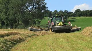 Mowing Grass And Wholecrop With Wauchope Bros 2021 [upl. by Ttirb901]