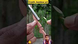 mini gun 🔫bambooart slingshots diy freefirelonewolfmodegameplay youtubeshorts bamboo [upl. by Sidnak]