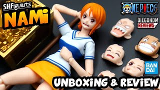 NAMI One Piece SH Figuarts Unboxing e Review BR [upl. by Calvano]