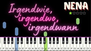 Nena  Irgendwie irgendwo irgendwann  Piano Tutorial [upl. by Benzel]