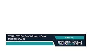 VELUX CVP Flat Roof Window  Dome Installation Guide [upl. by Dimitri]