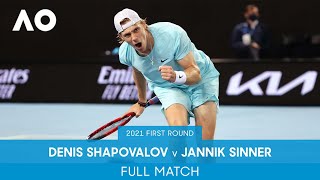 Denis Shapovalov v Jannik Sinner Full Match  Australian Open 2021 First Round [upl. by Reta]