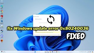 FIXED Windows update error 0x80240036 [upl. by Akenna]