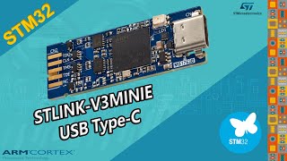 Новый STLink V3 miniE  STLINKV3MINIE  DEBUG STM32 работа с SWD JTAG VCP подключение USB TypeC [upl. by Petit993]