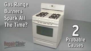 Gas Burner Sparks All The Time — Gas Range Troubleshooting [upl. by Camel466]