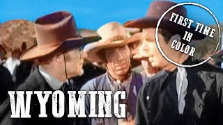 Wyoming  COLORIZED  Bill Elliott  Full Western Movie  Free Cowboy Film [upl. by Towny]