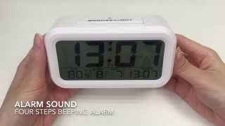 JCC automatic night glow digital alarm clock Unboxing and review  3019 [upl. by Eseryt]