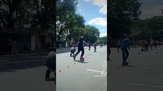 Freestyle slalom skating Training skating skateselection [upl. by Ailina794]