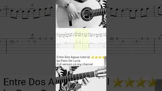 Entre Dos Aguas tutorial with sheet tab amp chord Original [upl. by Alaet981]