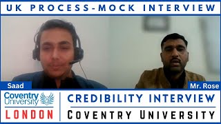 Coventry University Credibility Interview Questions  Mock Pre CAS interview [upl. by Eelytsirk]