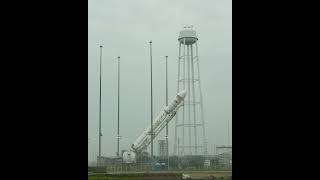 Antares Rocket Raised on Launch Pad shortvideo short nasa [upl. by Cottle]