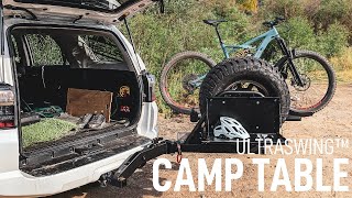 UltraSwing Hitch Carrier With Camp Table and AllWeather Cutting Board [upl. by Beach]