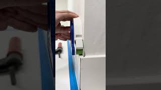 How to repair a baseboard gap diy diytools paintlines [upl. by Aztinay75]