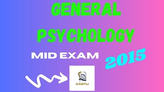 General Psychology midexam  Freshman mid exam [upl. by Niwrad]