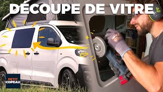 Van Life Découpe et pose dune vitre dorigine  Peugeot Expert 2019 [upl. by Yelich]