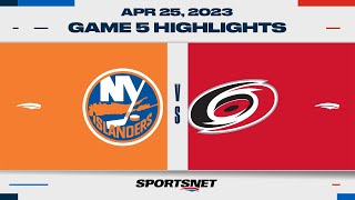 NHL Game 5 Highlights  Islanders vs Hurricanes  April 25 2023 [upl. by Mcafee]