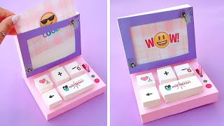 DIY Paper Toys  Show your Mood Secret Box amp Keyboard Popit  Crafts Idea [upl. by Enert]