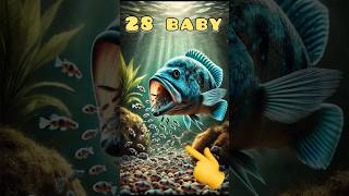 Blue white cichlid fish giving birth 🐬🥰물고기 fish fishing [upl. by Pavier872]