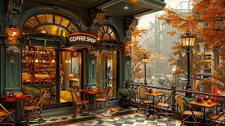 Jazz Relaxing Music at Rooftop Cafe Shop Ambience for Good Mood  Instrumental Autumn Jazz Playlist [upl. by Finah]